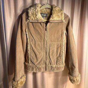 Wilson's Genuine Suede Jacket with Fauz Sherpa Lining Size Small